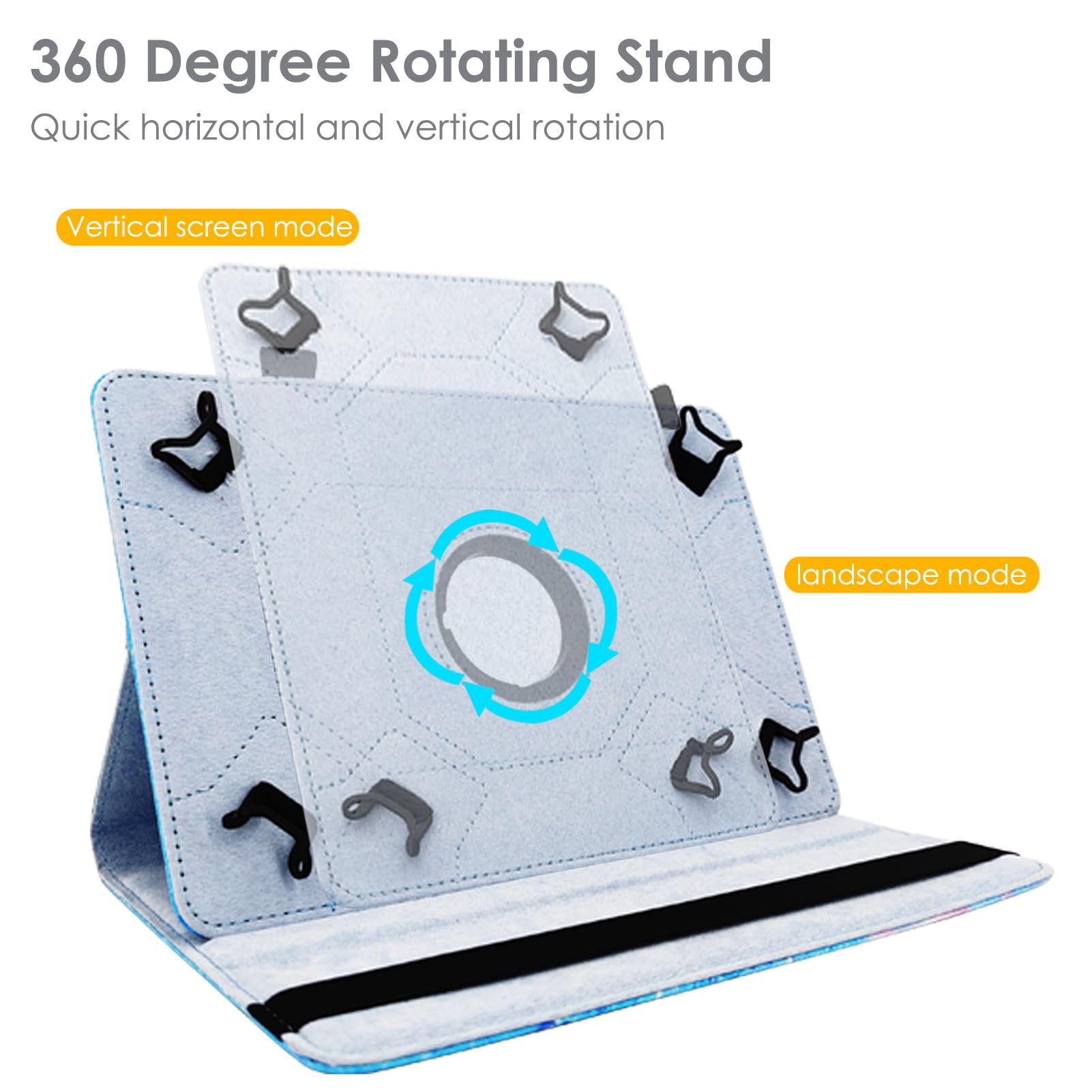 Étui Universel Rotatif 360° Pour Tablette 10-10.1 Pouces - Compatible Nombreuses Marques - 4