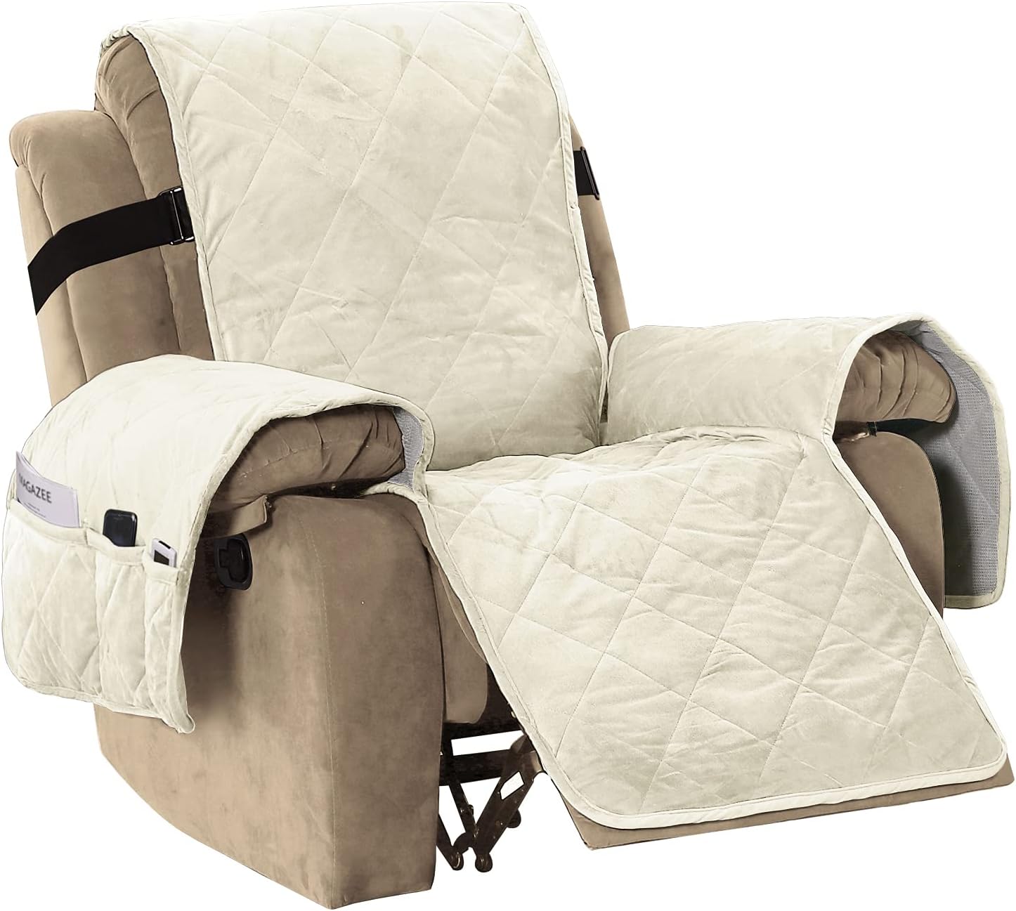 H.VERSAILTEX Thick Velvet Quilted Recliner Covers for