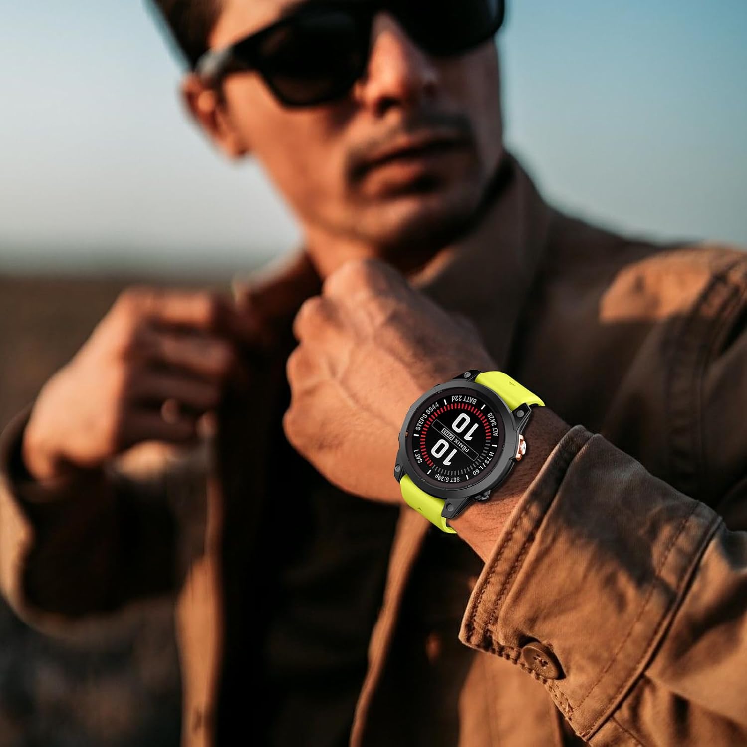 Watch Band for Garmin Fenix 8 47mm/Fenix 7/Fenix 6/Fenix 5/Epix Pro 47mm, 22mm Silicone QuickFit Replacement Bands - Image 6