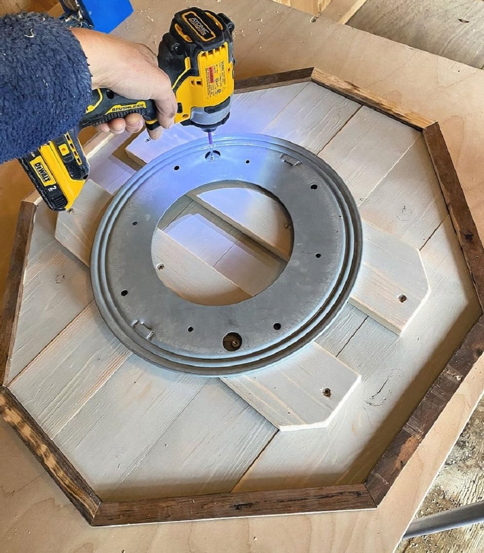 12" /300mm Lazy Susan Base Only Lazy Susan Bearing Only Rotating Turntable Bearing Round Table Swivel Base for Glass Granite or Wood Kitchen Ding Table
