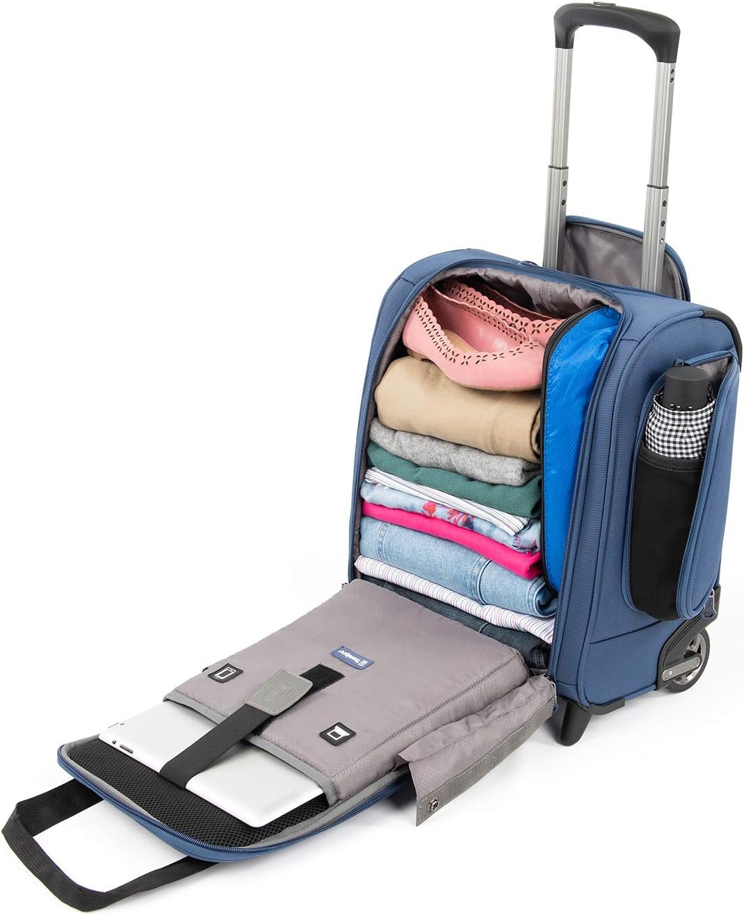 Travelpro Tourlite Softside 15-Inch Compact Carry-On, Upright 2 Wheel Bag, Lightweight Rolling Underseat, Blue - Image 4