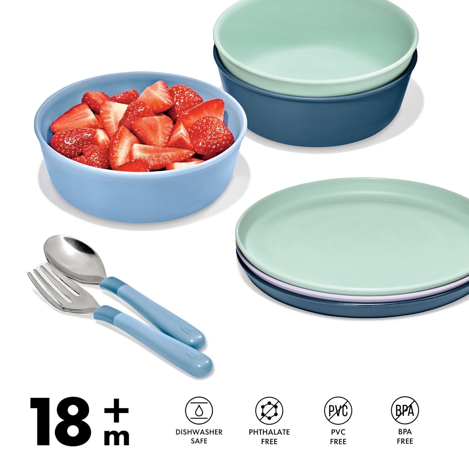 OXO Tot Toddler Mealtime Set, Plate Set