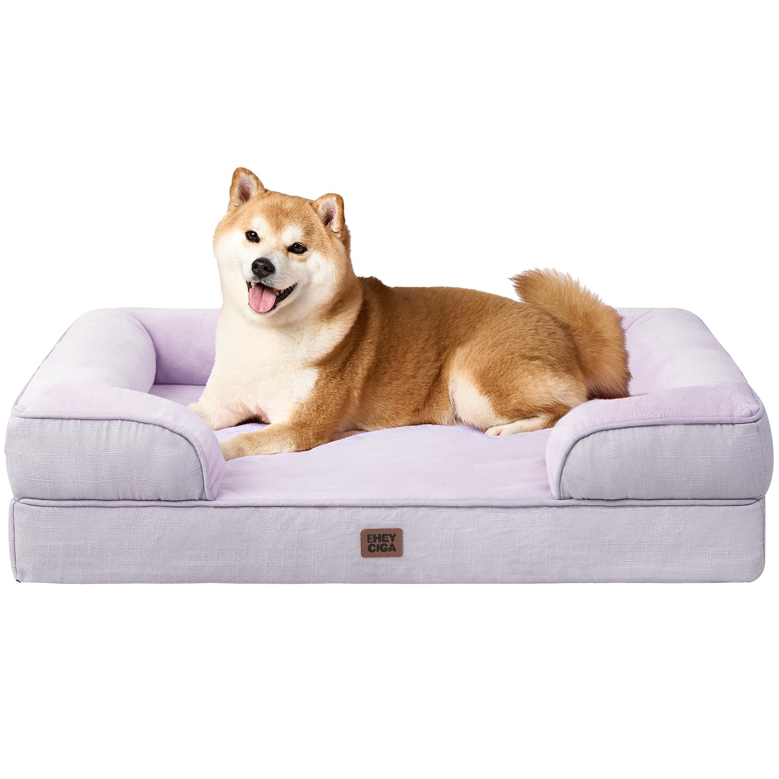 EHEYCIGA Orthopedic Dog Beds Large Sized Dog, Waterproof Memory Foam Pet Bed with Sides, Non-Slip Bottom Large Pet Bed w