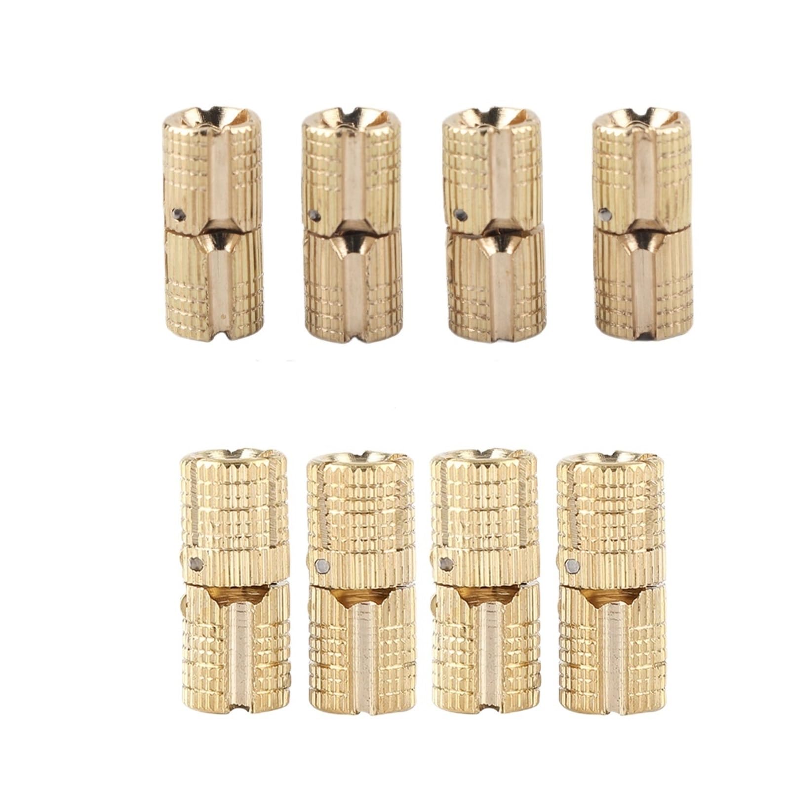 Kdhcvkz 8Mm 4Pcs Brass Hinges 10Mm 12Mm 180 Degree Furniture Cabinet Hinges(8Mm)