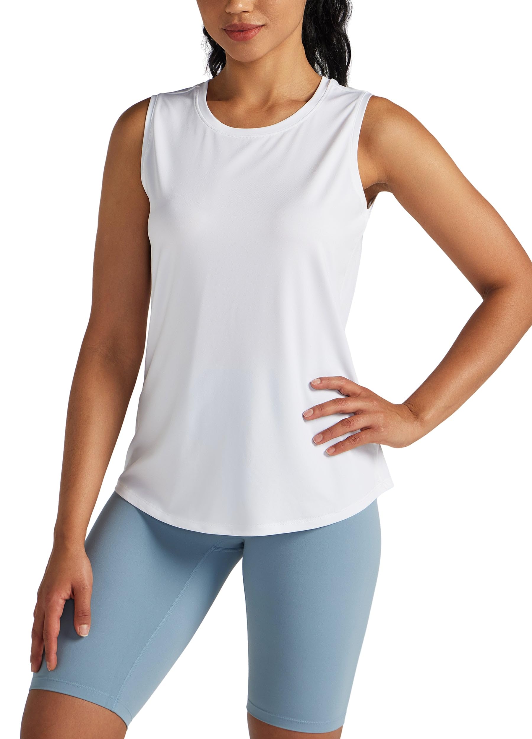 Willit Women's Workout Tank Tops Sleeveless Running Yoga Tops Quick Dry Active Shirts Gym Exercise Loose Fit