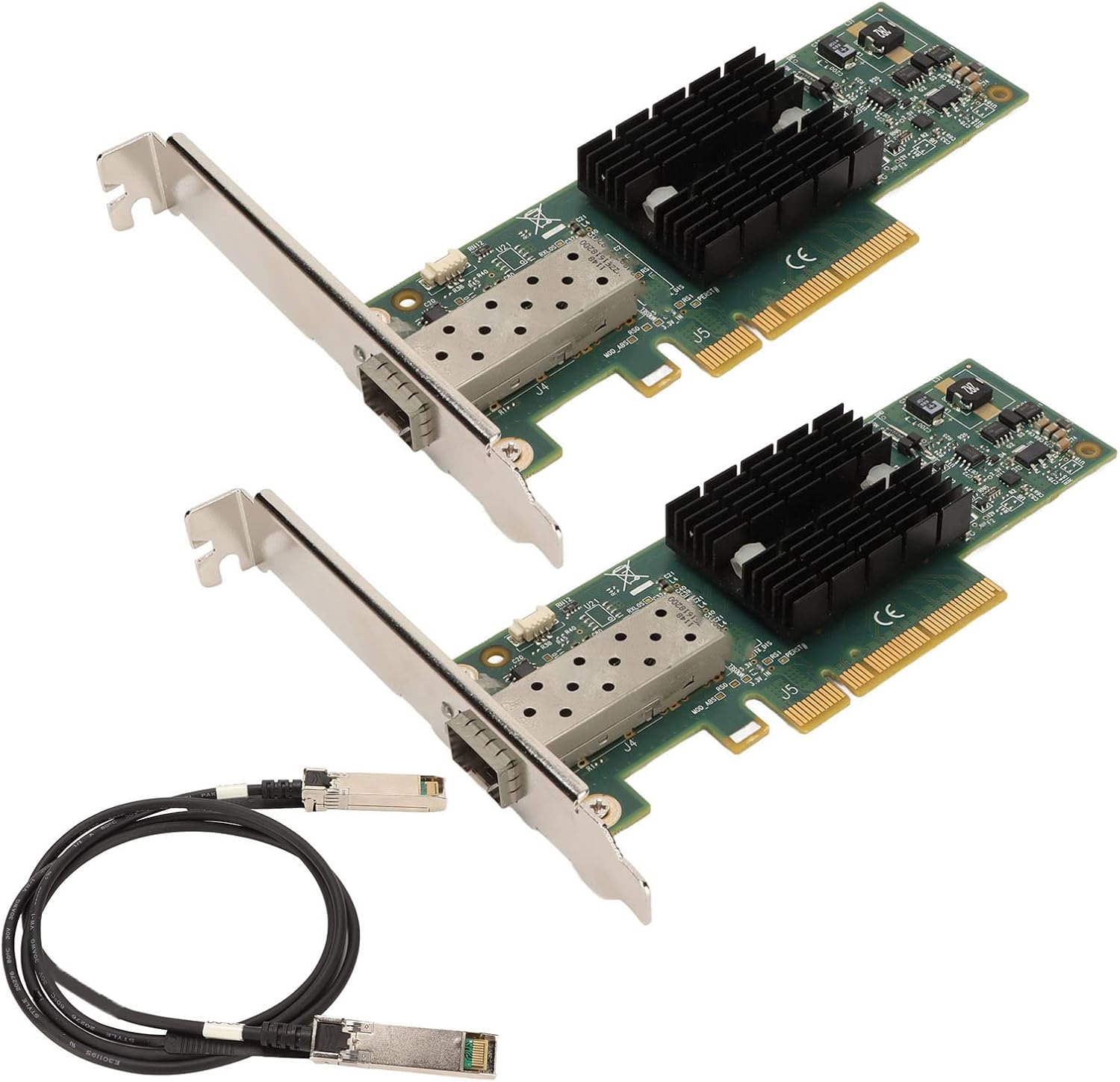 10Gb SFP PCIE Network Card 2 Pack MNPA19 10Gb SFP PCIE Network Card with 3.28ft Conversion Cable