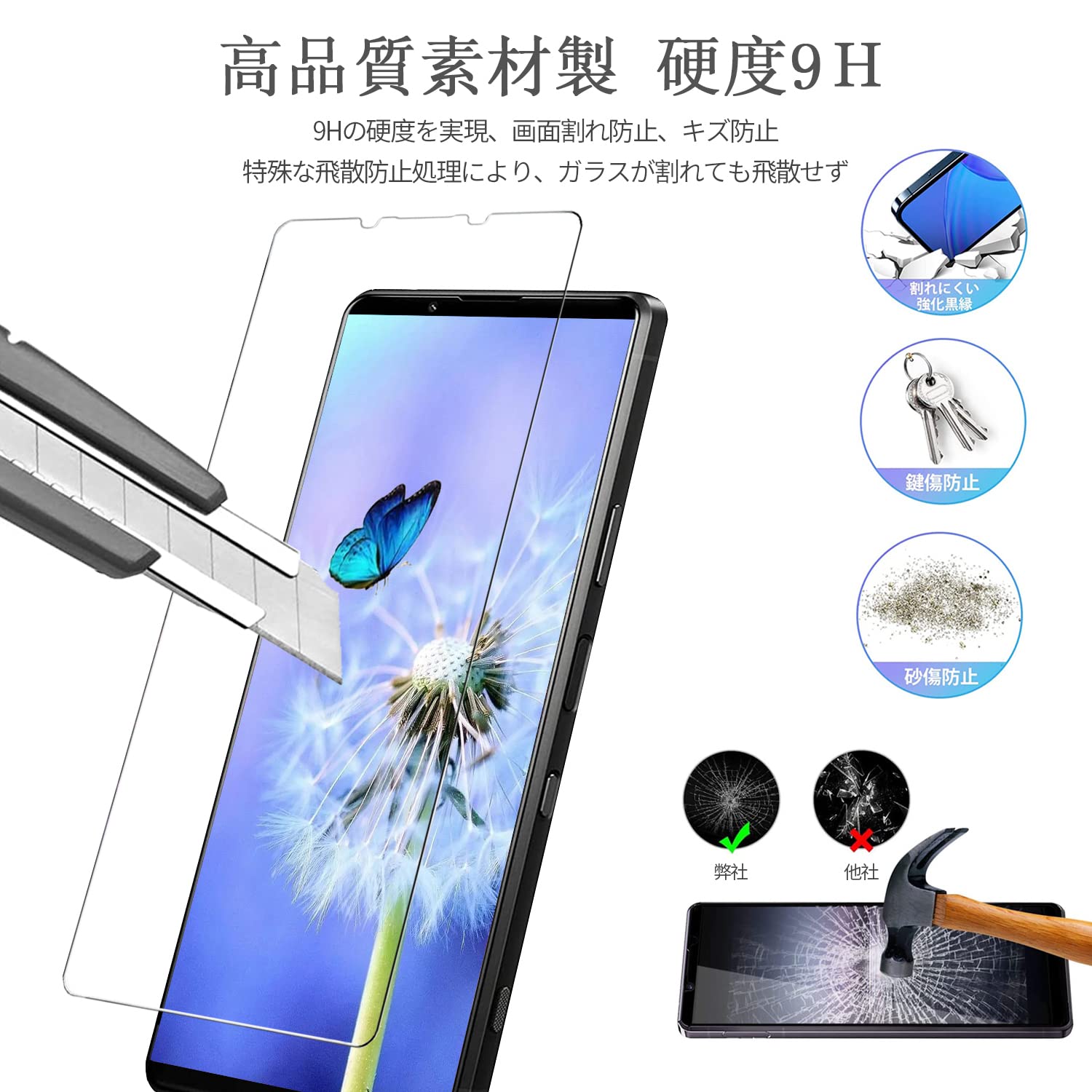 Amazon | 【2枚入り】 Xperia 1 III 強化ガラスフィルム 高透過率