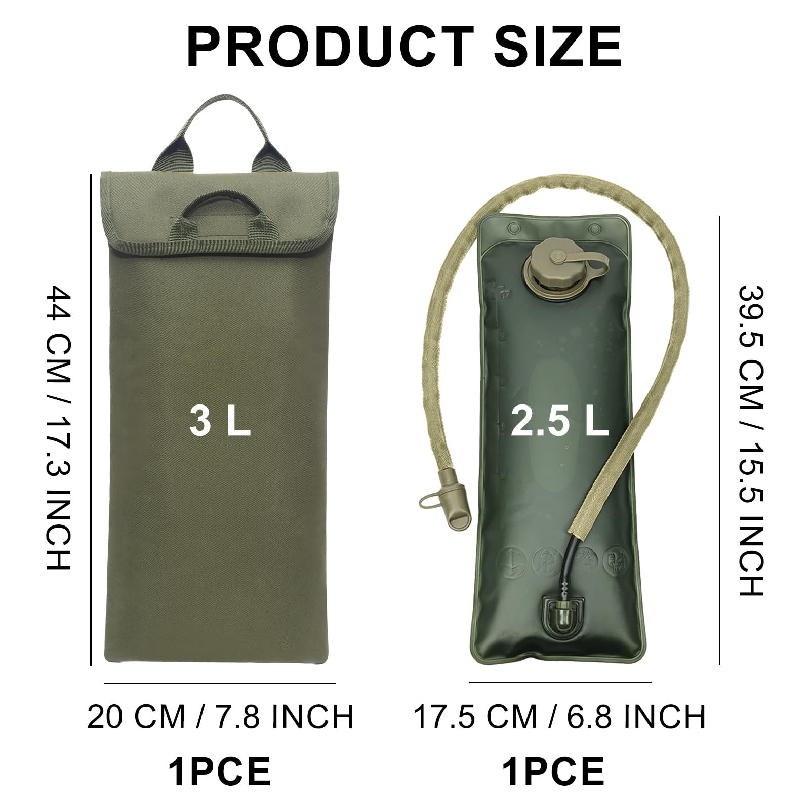 2.5-3L Zaino Vescica Idratazione, Borsa Isolata Trattiene Acqua, Isolato Bolle Copertura, Acqua Bladder, Adatto per Una Varietà di Scenari, Attività All'Aria Aperta e uso Quotidiano