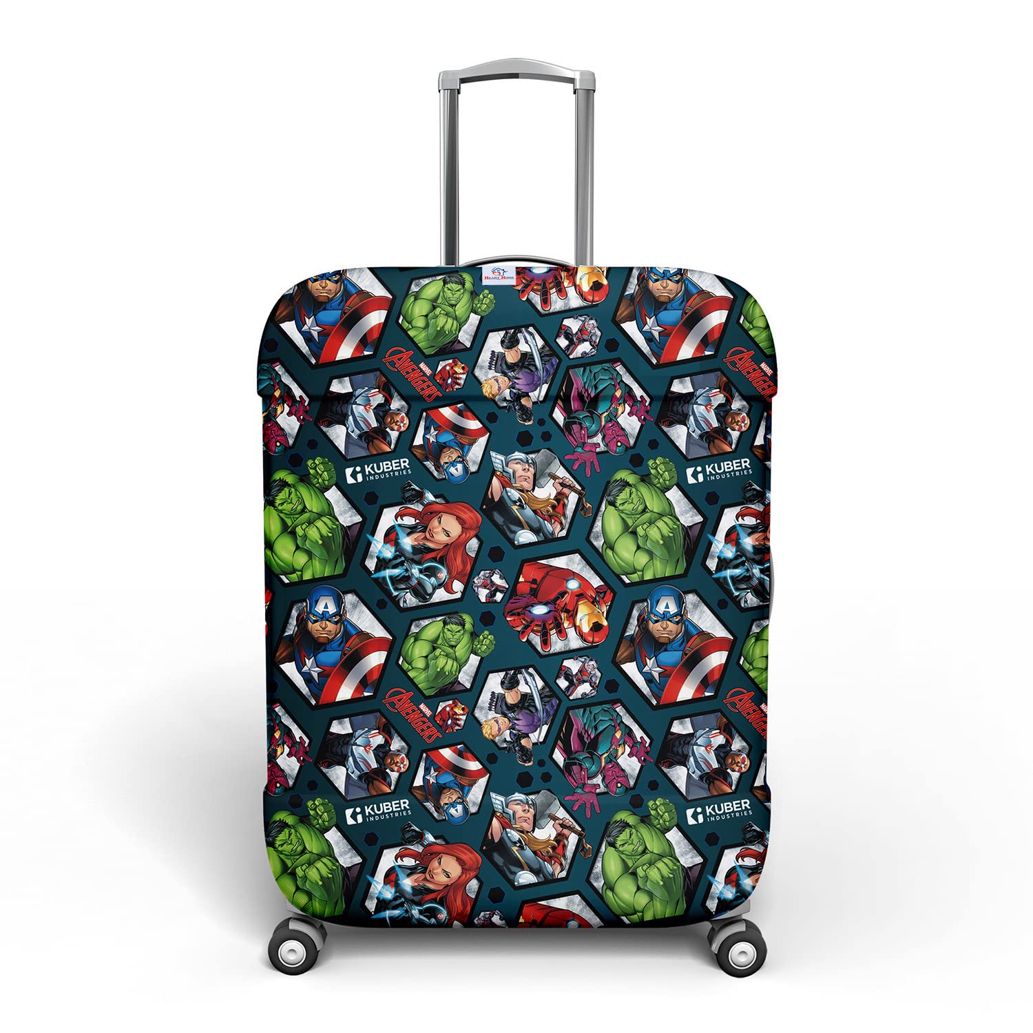 heart home Marvel Avengers Luggage Cover|Polyester Travel Suitcase Cover|Washable|Stretchable Suitcase Protector|22-26 Inch|Medium (Blue)-picture-12
