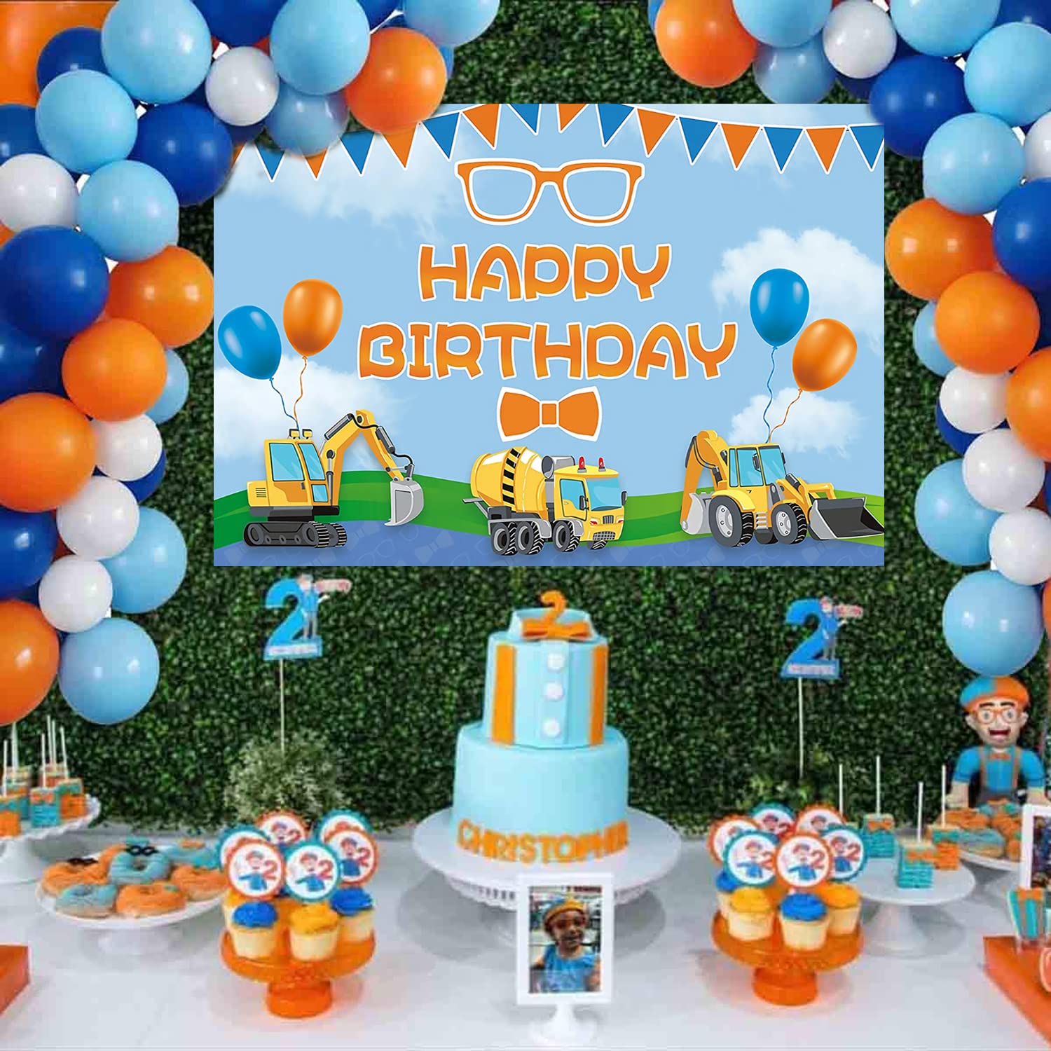 Blippi Birthday Party Supplies, 6x4ft English Teacher Birthday Party