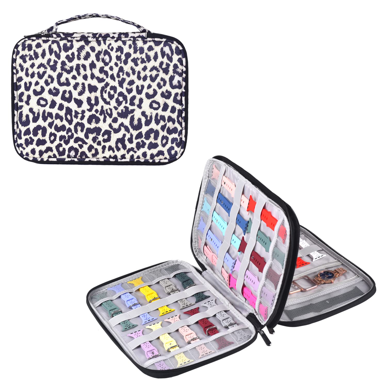 ZFZGFRCS Watch Band Storage Case Watch Band Organizer Bag Watch Band Case and Storage Holder Watch Bands Holder Carrying Case Compatible with 35 Watch