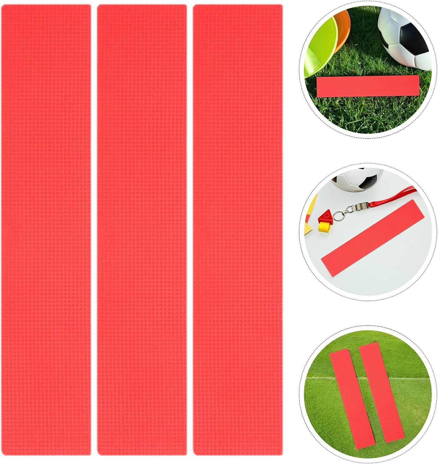 12pcs Court Line Markers Flat Boundary Markers for Soccer Football Tennis Field Sports Ground Marking Training Accessories