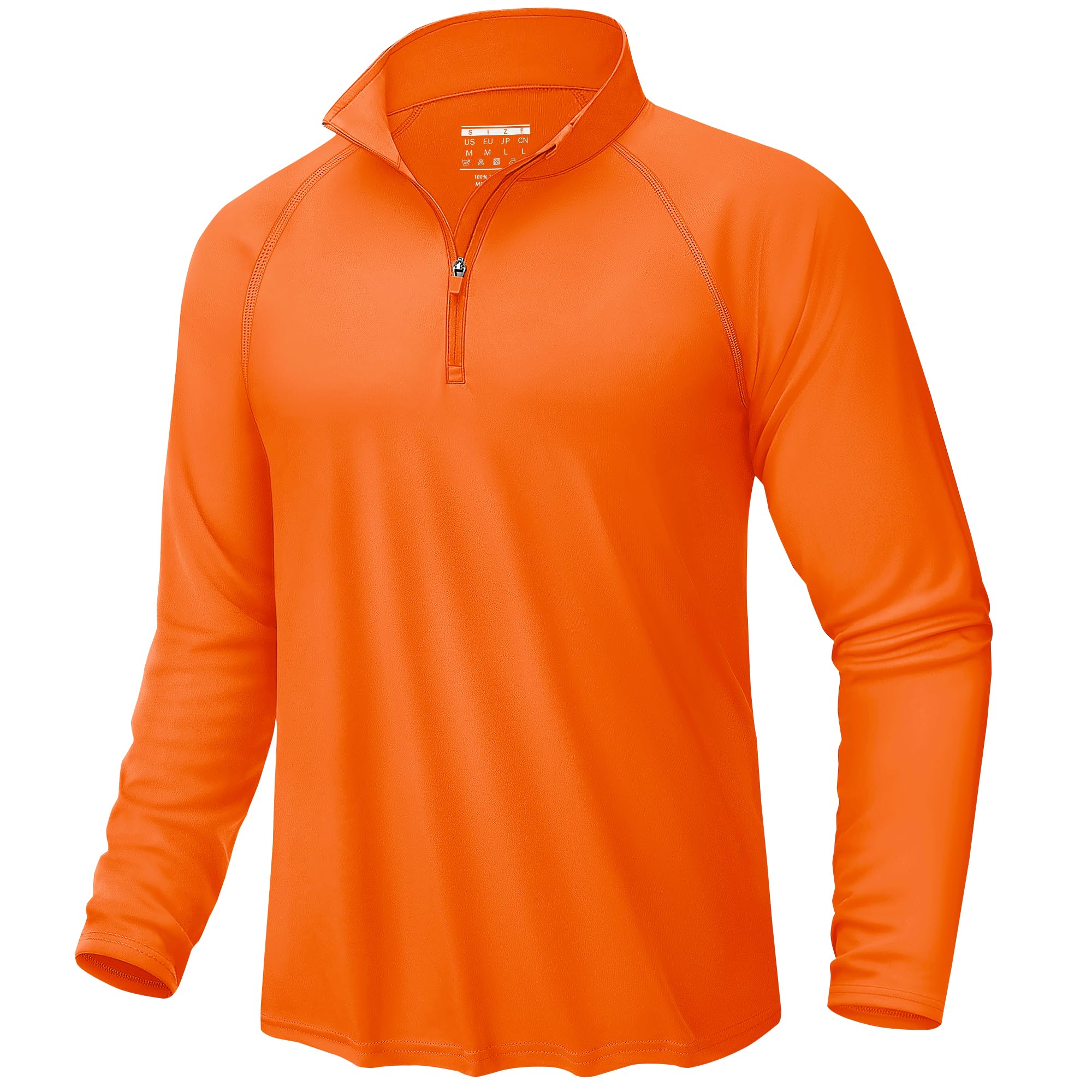 KEFITEVD UV Shirt Herren Langarm Funktionsshirt Schnelltrocknend Laufshirt | Schnelltrocknendes Stretch-Material, UV-Schutz und atmungsaktiv, geeignet für Wandern und Surfen