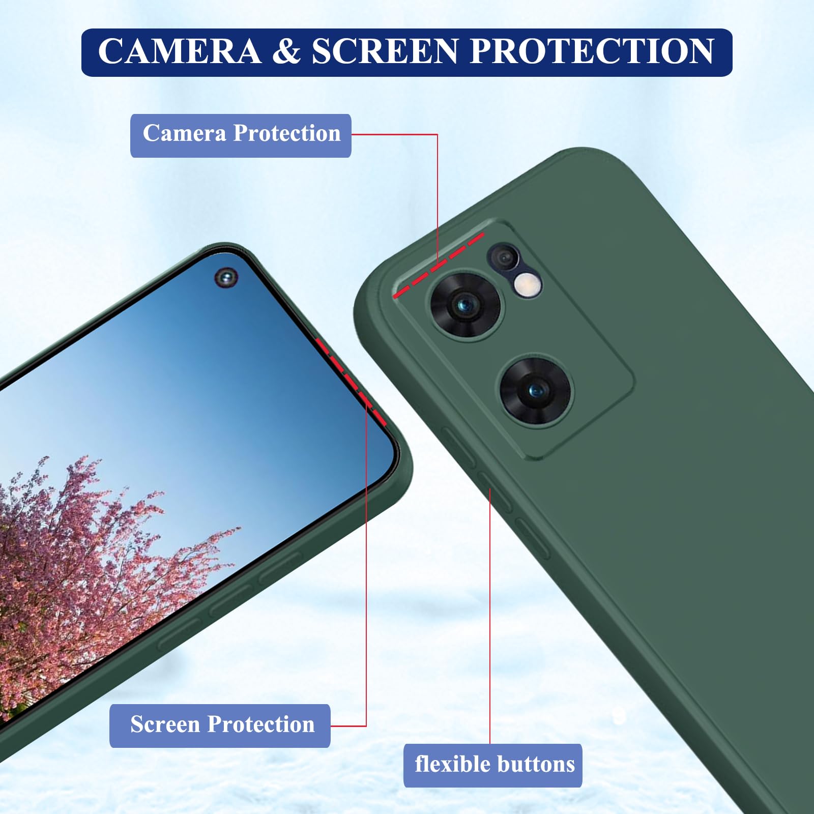 Custodia Oppo A5 in silicone morbido con protezione fotocamera Marrone - Italiano