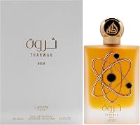 Frasco dourado Lattafa Tharwah Gold Eau de Parfum