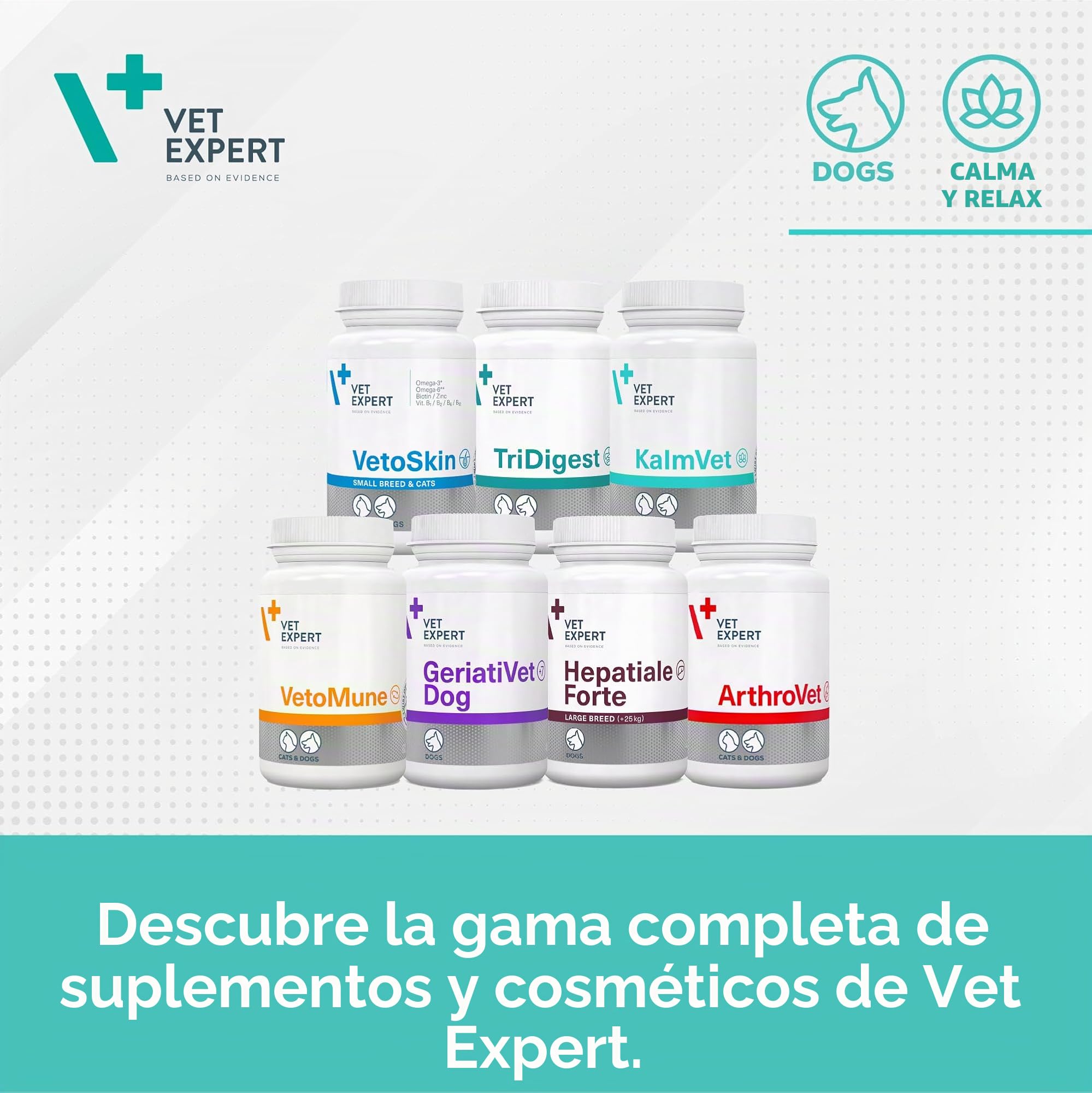 KALMVET 60 Cápsulas TWIST OFF - Alivio del estrés para perros y gatos de VET EXPERT