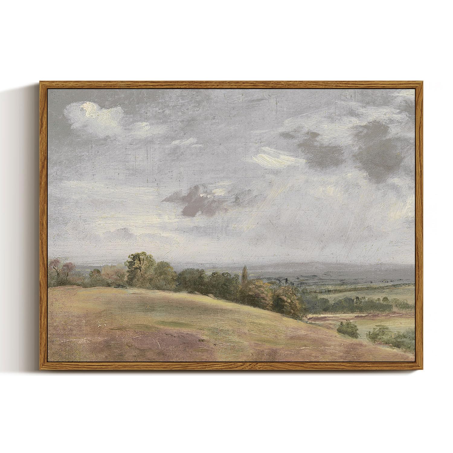 InSimSea Framed Canvas Wall Art, Meadow with Flowers Painting, Landscape for Living Room, Bedroom, Home, Bathroom Decor, 8x10 — view 87