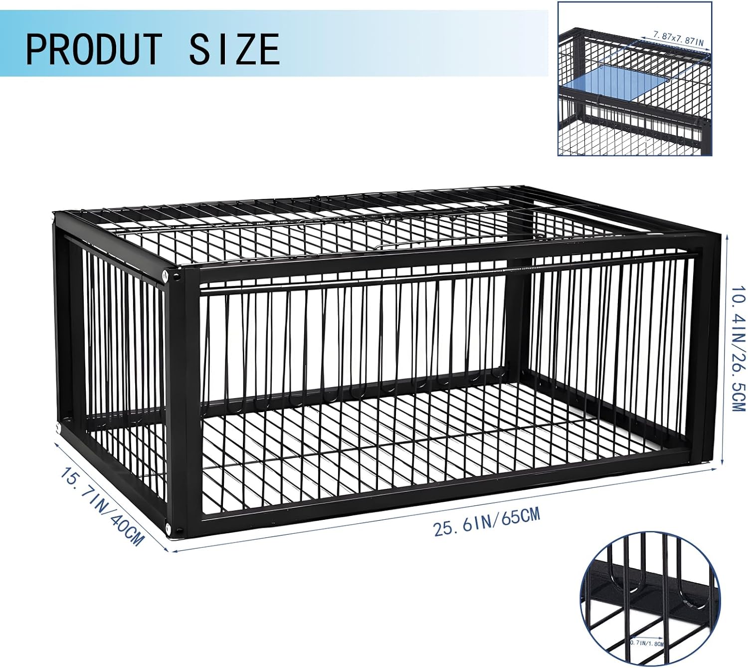 Pigeon Trap Cage, One-Way Entrance Escape-Proof Bird Traps, Easy to Install Outdoor Harmless Live Birds Cages for Catch Pigeons, Sparrow, Chicken, Lofts (Medium)