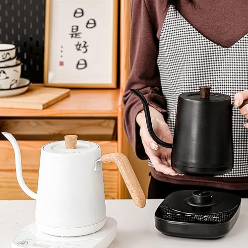 Miniatura 4 de Hervidor termostático eléctrico de cuello de cisne con control de temperatura digital ajustable con caldera de agua rápida de 4 minutos para