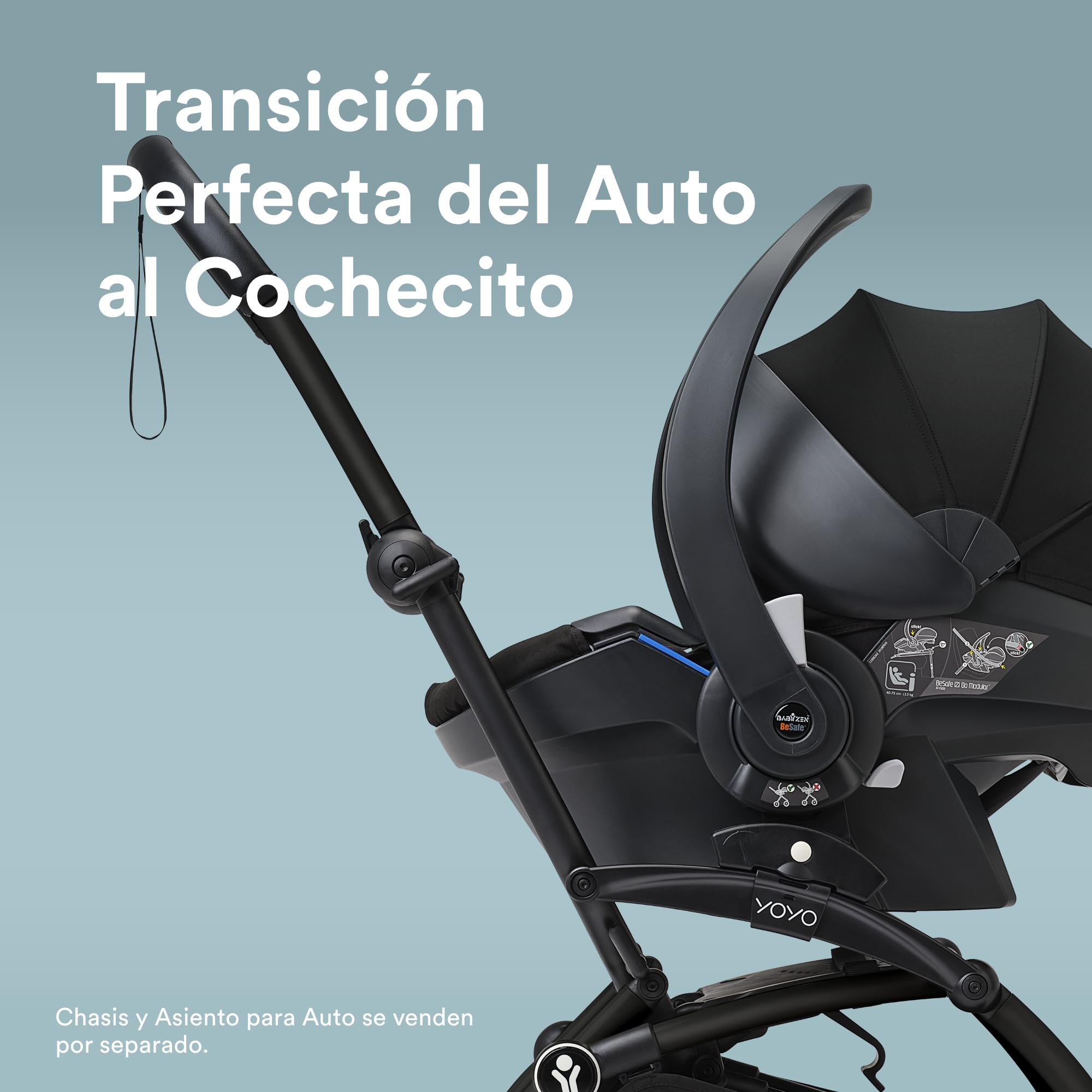 Adaptadores para asiento de auto para Stokke YOYO - Talla M - Para Usar con el Cochecito YOYO y Asientos de Auto Compatibles