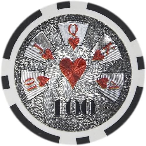 Vista 26 de Brybelly Hi-Roller - Chip de póquer pesado compuesto de arcilla de 0.49 oz, paquete de 50 Morado ($500 Purple)