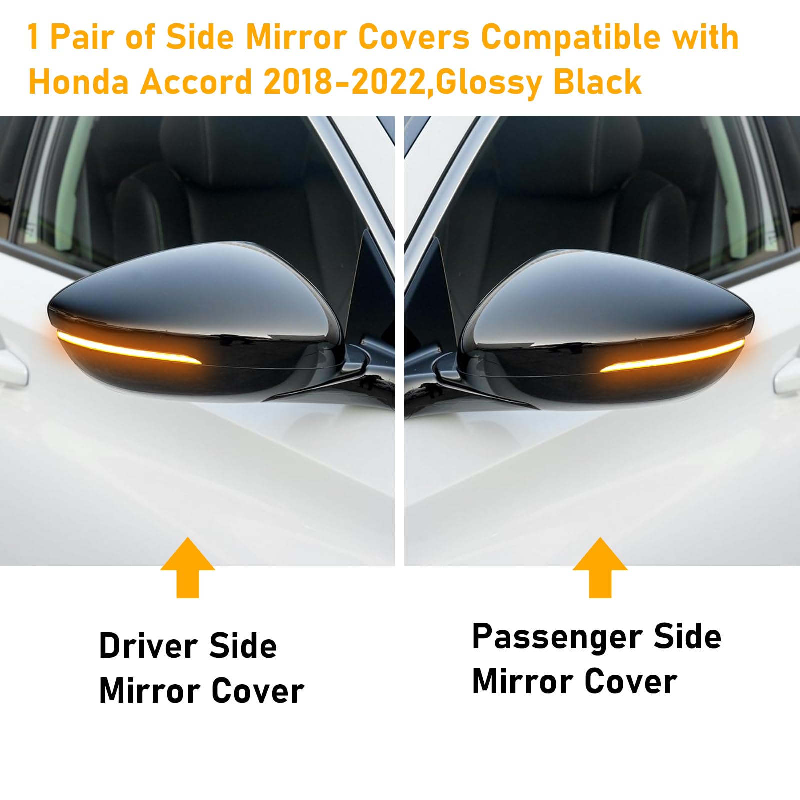 Driver Side Power Mirror For Honda Accord 2018-2022 Black Smooth With 8 - Foto 11