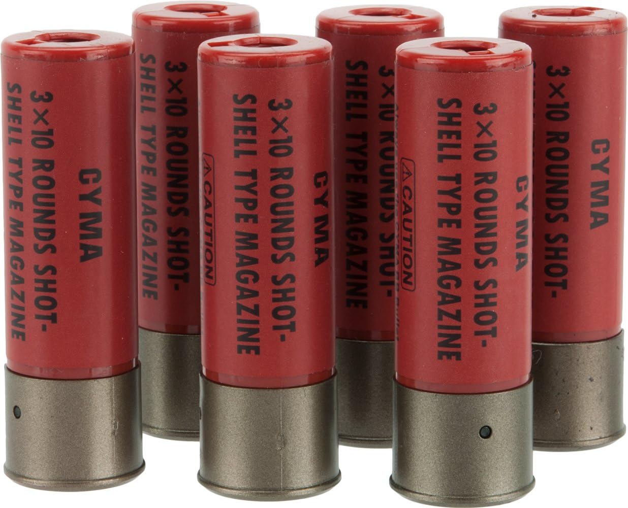 Evike Airsoft - CYMA 30 Round Airsoft Shotgun Airsoft Shell Mags for 3-Round Burst Airsoft Shotguns - Pack of 6 Airsoft Shells