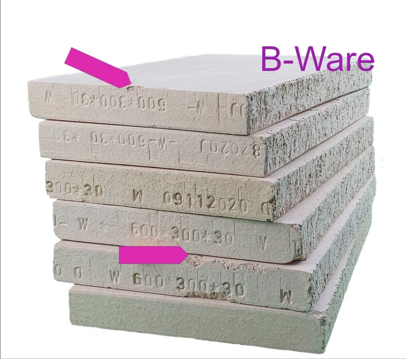 Bündel 2 Wahl Schamotte mit Abplatzern zur universellen Verwendung mit optimschem Makeln ähnl. Abb., All' unsere 2. Wahl-Schätze sind neu und komplett unbenutzt (2 Stück 50 x 30 x 3 cm)