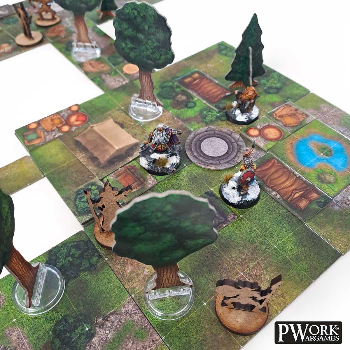 The Forest - RPG Modular Map Tiles - double face cardboard tiles