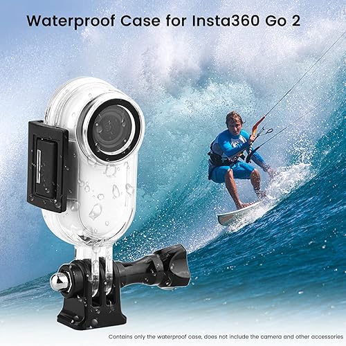Miniatura 2 de Carcasa transparente de 30M para Insta360 Go 2, carcasa protectora de buceo subacuático 30M con accesorios de soporte
