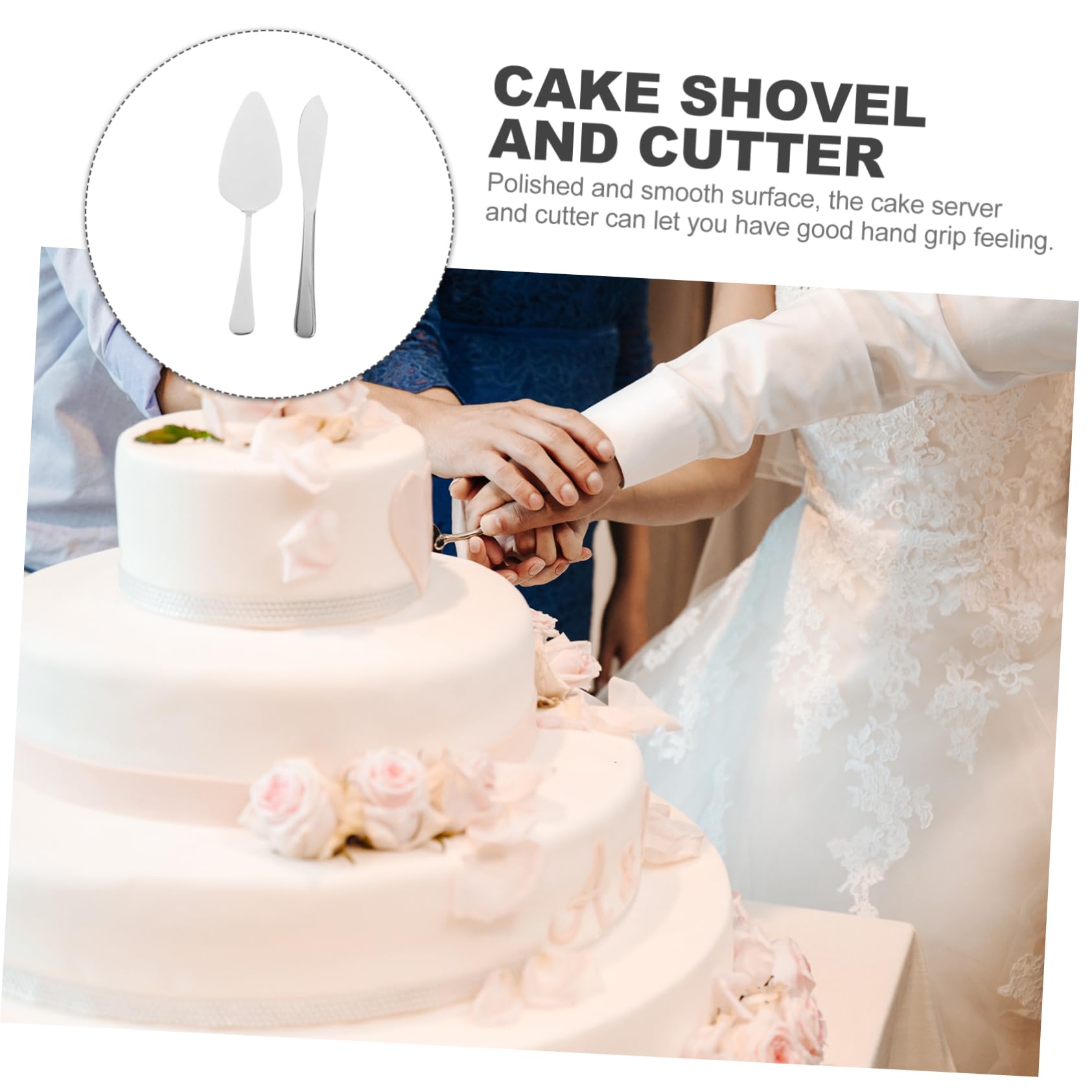 FUNOMOCYA 1 Set Silver Cake Slicer Cake Knife Server Stainless Steel Cake Decorative Cake Server Knife