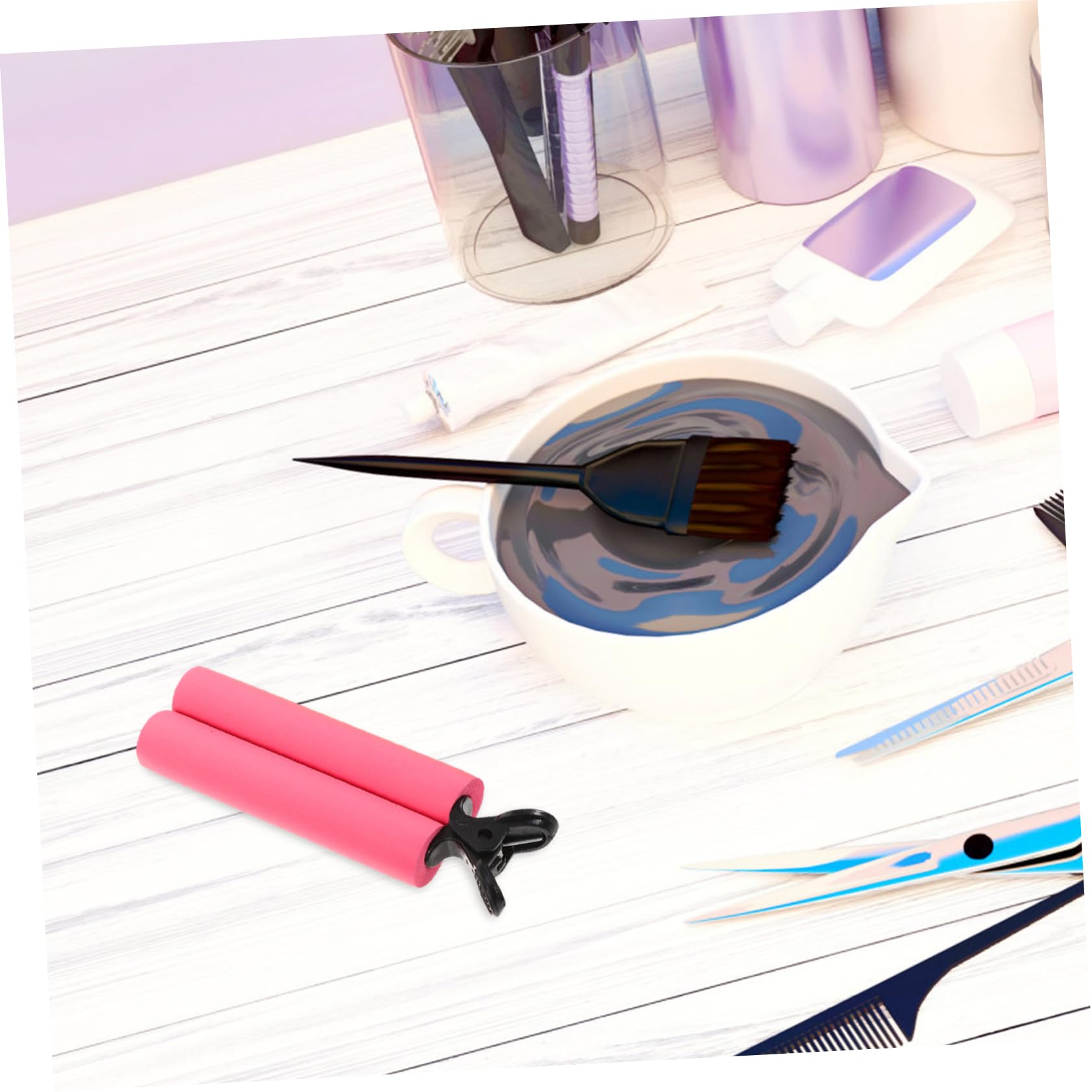 minkissy 12Pcs Insulation Pads for Hairdressing Heat Resistant Curling Rods for Hair Salon Portable Perm Rods with High Temperature Protection for Home Use and Professional Styling