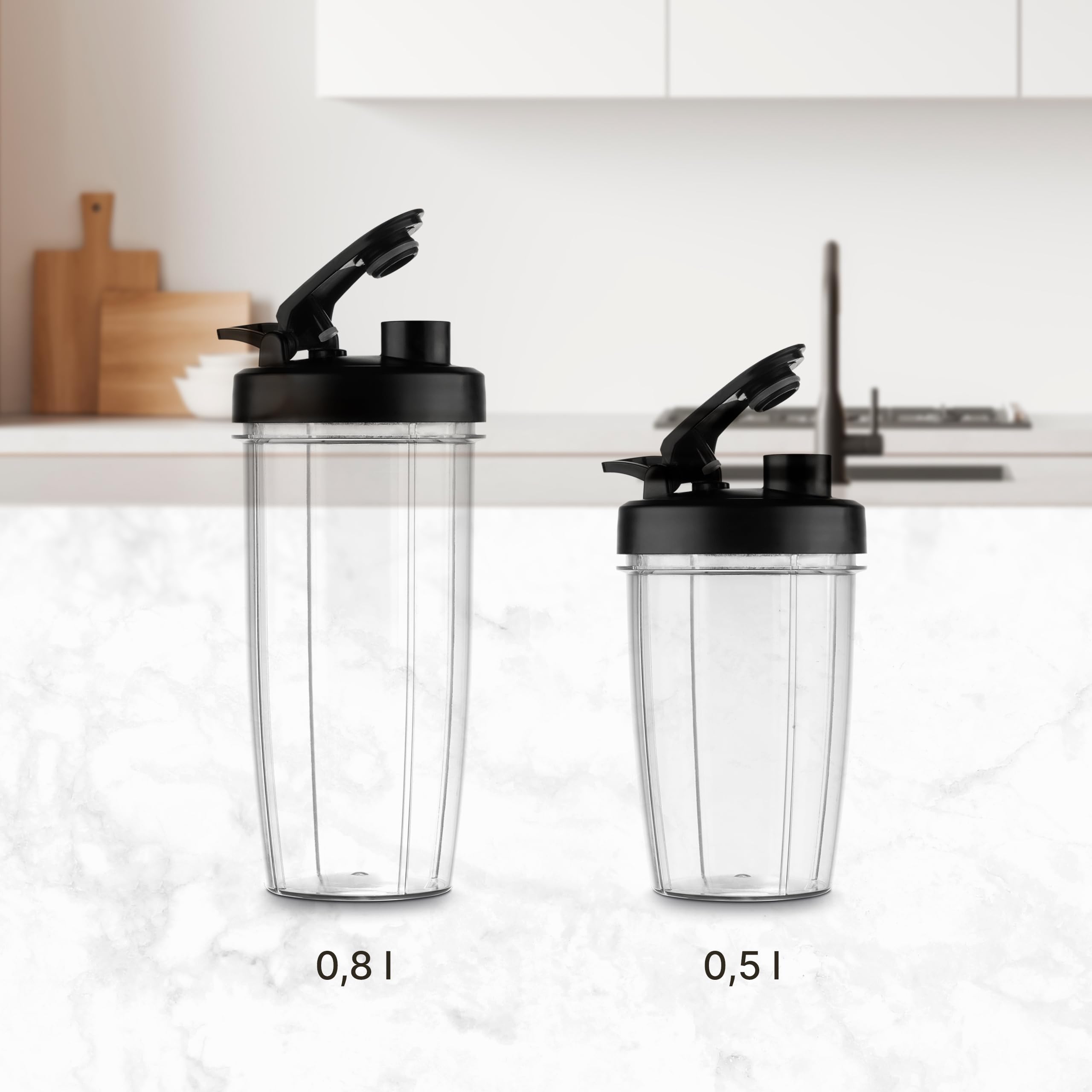 Ufesa Nutrimix Mixeur à Verre Individuel, Extracteur de Nutriments et Vitamines Multifonction, 900W de Puissance, Lames en Acier Inoxydable, Smoothies et Shakes, Broie de la Glace, Accessoires 6 en 1