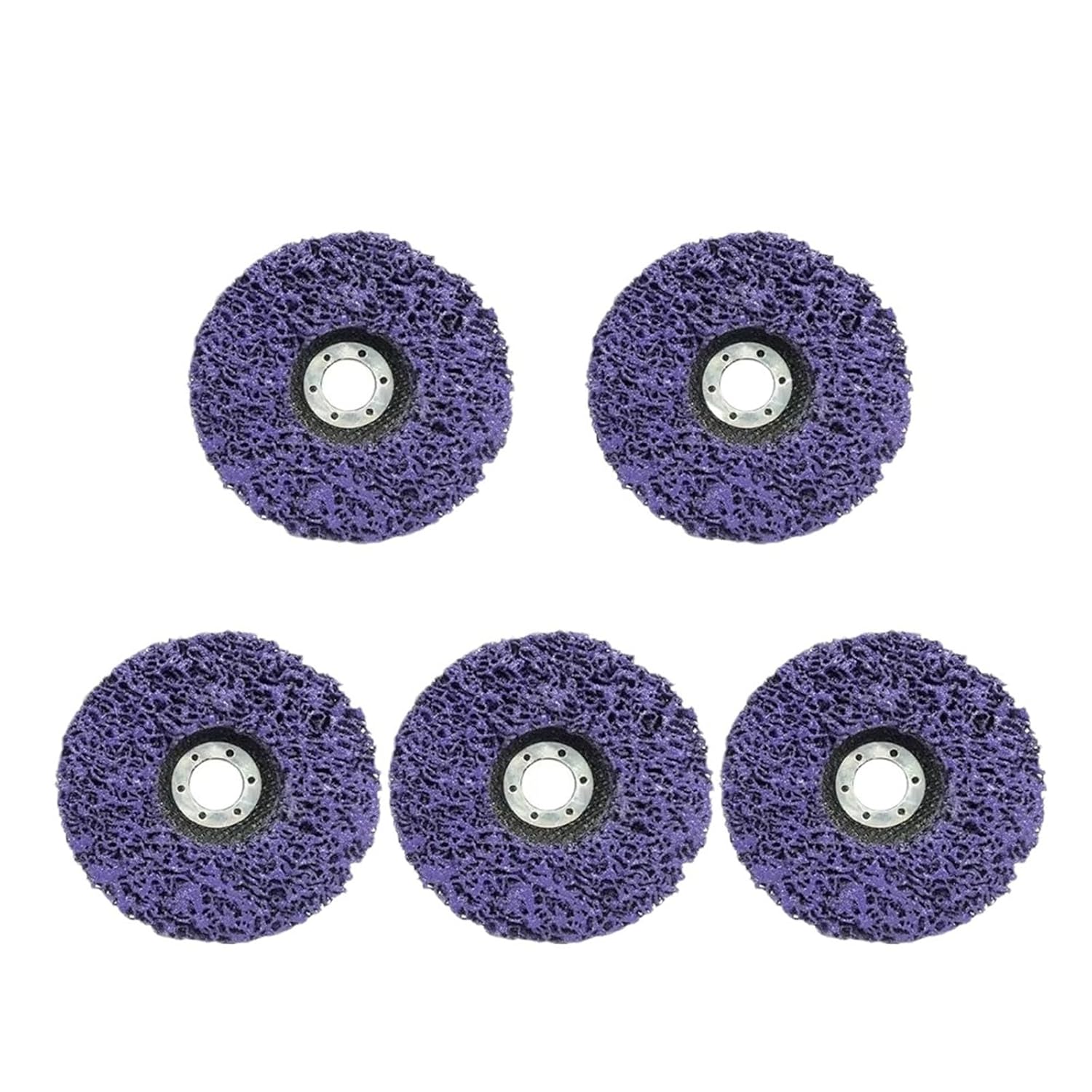Compatible for 5PCS 125mm Abrasive Clean Strip Disc Nylon Fabric Angle Grinder Sanding Disc(Black)