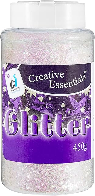 Creativity Inspired Extra Large Iridescent Glitter Bottle, 450g Shaker Bottle, Festive, Christmas, Stationary, Ideal for Hobbyists and Professional Crafters, Adults & Kids