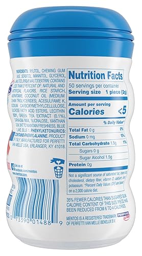 Miniatura 6 de Mentos Pure Fresh Winter Edition - Goma de mascar sin azúcar con xilitol, menta verde, vacaciones, botella de pingüino, botella de 50 piezas