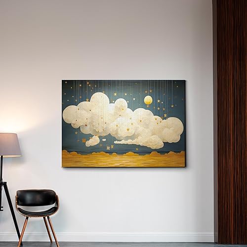 Miniatura 3 de Boho Nursery Wall, cloud Wall Decor Prints Art, moon Art prints, Toddler Bedroom Bathroom Room Playroom Classroom Cute Modern Boho Print