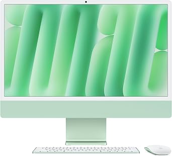 Apple 2024 iMac 8 Core CPU, All-in-One Desktop Top Computer with M4 Chip with 8 Core GPU Designed for Apple Intelligence, 24" Retina Display, 16GB Unified Memory, 256GB SSD Storage, Color Same Accessories, Connects to iPhone or iPad - Green