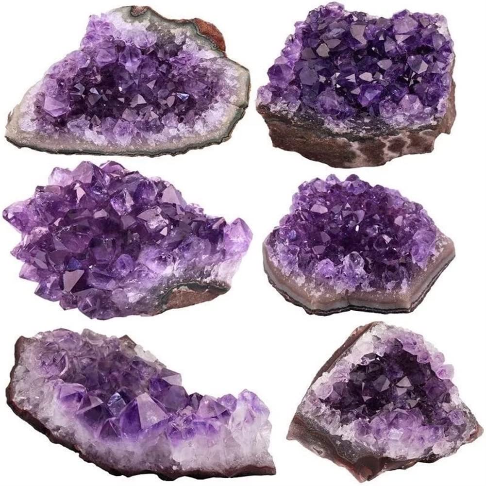 Cristal Natural Áspero Tamaño pequeño Natural Amatista púrpura Cuarzo Piedra Racimo Geoda 150G-200G for Decorativo 1pc Adecuado for decoración de Muebles decoración de la habitación