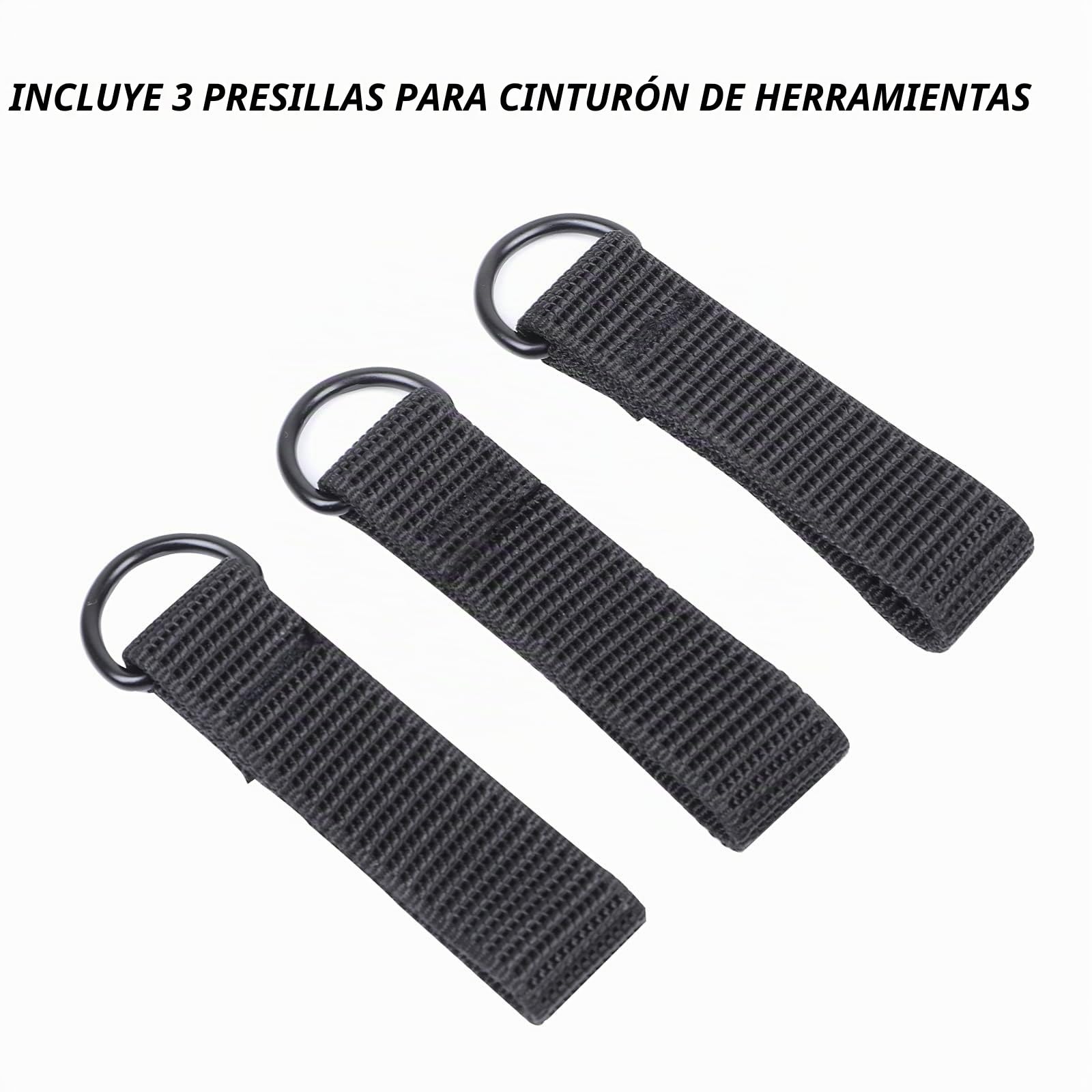 Tirantes de cinturón de herramientas resistentes y duraderos, ajustables con tirantes acolchados de 3 puntos para carpintero, electricista, equipo de