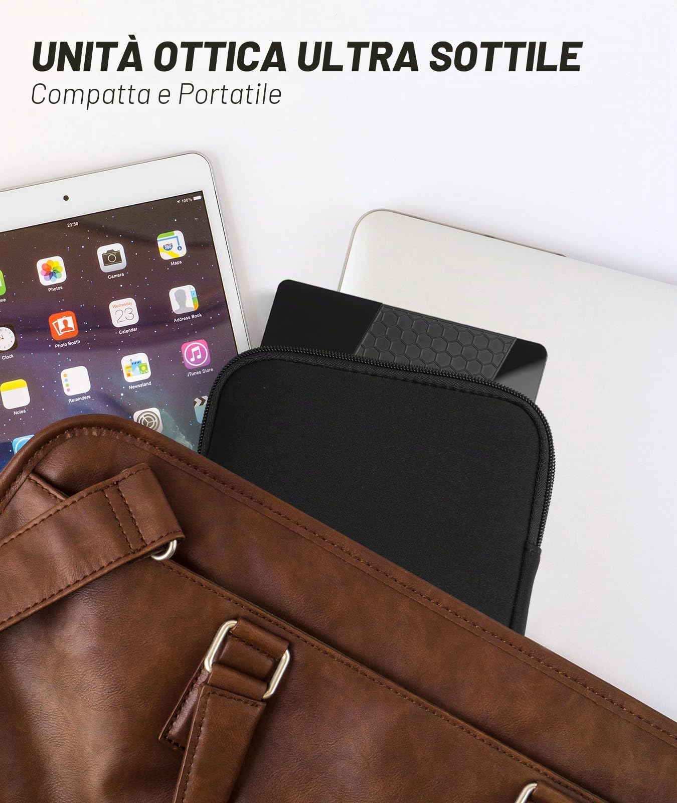 Unità Blu-ray esterna 4k per pc, lettore Blu Ray UHD portatile 4K, porta SD/TF con custodia per il trasporto, lettore Blu-Ray HD US8 3.0, unità ottica esterna DVD+/-RW per MacBook Pro Windows