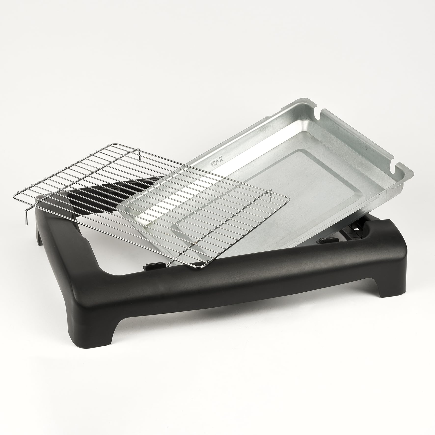 Girmi BQ12 Barbecue Elettrico, 2000 W, Griglia INOX, 34 x 24,5 cm, Regolazione temperatura, Completamente smontabile, Vassoio raccogli grasso, Resistenze in acciaio corazzato