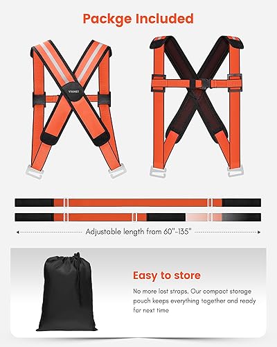 Miniatura 6 de Ytonet Correas móviles, sistema de elevación y movimiento para 2 personas, correas acolchadas en forma de X para dispositivos de elevación, correa