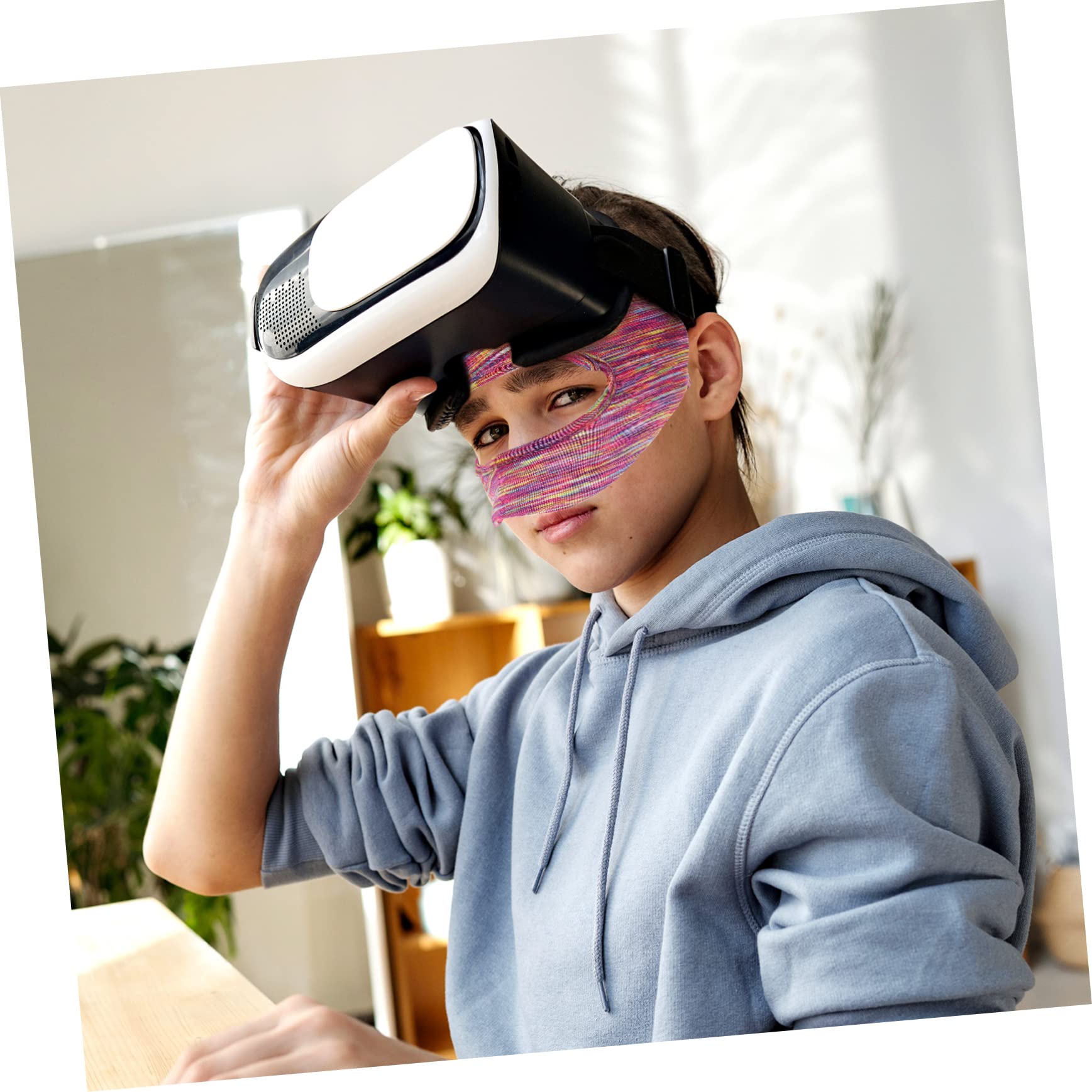UPKOCH 5piezas Cubierta Acolchada para Auriculares VR Funda Transpirable y Absorbente De Sudor y Lavable Accesorio para Jugadores De VR Compatible Modelos De Auriculares