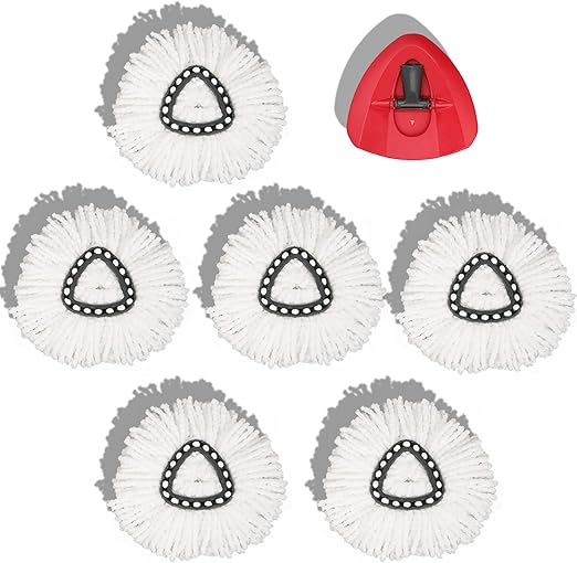 6 Pack Mop Head Replacement Compatible with O Ceda EasyWring Spin Mop Replace Refills for Ocedar