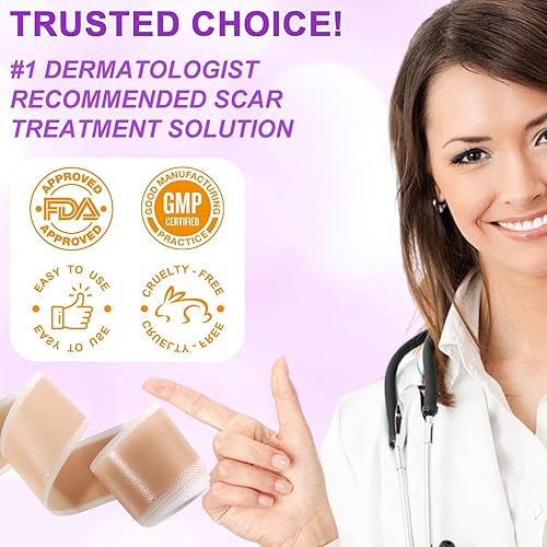 Miniatura 8 de Hojas de silicona para cicatrices, cinta de silicona para cicatrices (1.6 x 60 pulgadas), cinta de cicatriz de grado médico para cicatrices