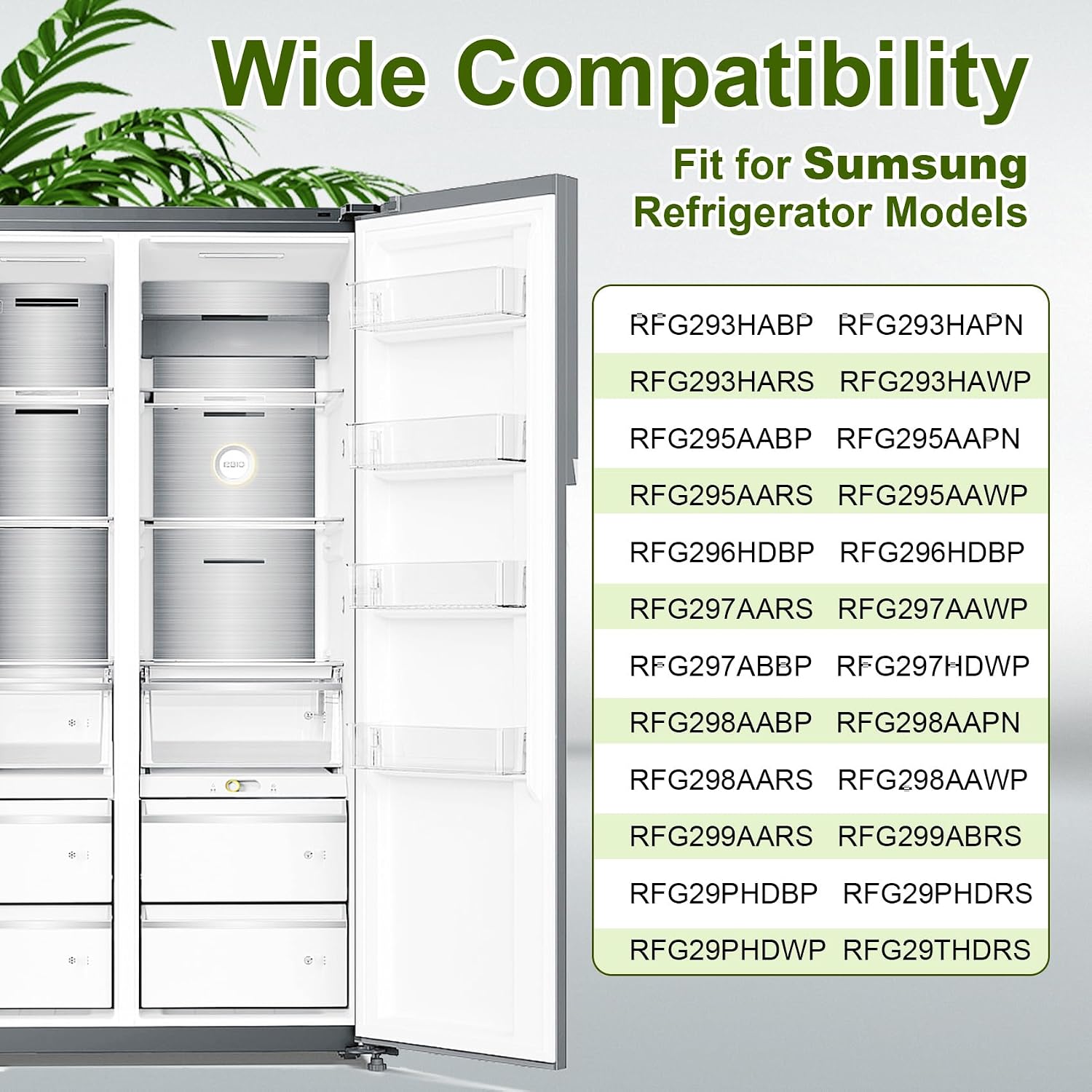 DA97-06419C Refrigerator Door Shelf Bin (Right) Compatible with Samsung Refrigerator Door Shelf Basket Replace DA63-04314, DA63-04316, AP4567198, PS4174247 Fit for RFG293HAPN, RFG295AABP, RFG296HDPN