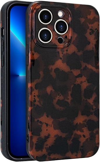 Phone Case for iPhone 13 Pro Max, Lightweight Tortoise Shell TPU Slim Phone Cover for Women, Drop Protection Shockproof Protective Phone Holder for iPhone 13 Pro Max