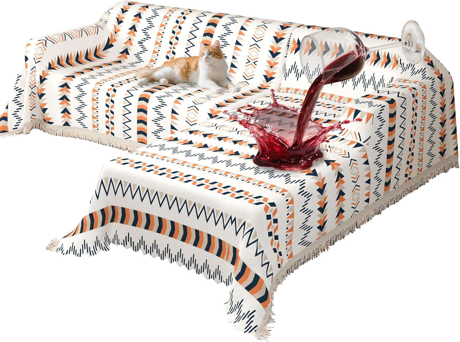 Fundas de sofá modular, 2 piezas para sofá en forma de L, 10% impermeable, manta para perro, lavable con protector de sofá de felpilla (XXL, azul