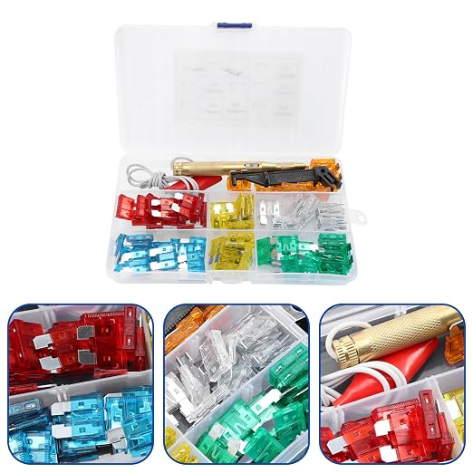 Kit de extractor y surtido de fusibles para automóvil DECHOUS, 90 piezas, incluye probador de cobre y fusibles de 5A, 10A, 15A, 20A, 25A y 30A miniatura 9